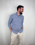 Camisa Sport a Rayas Azul