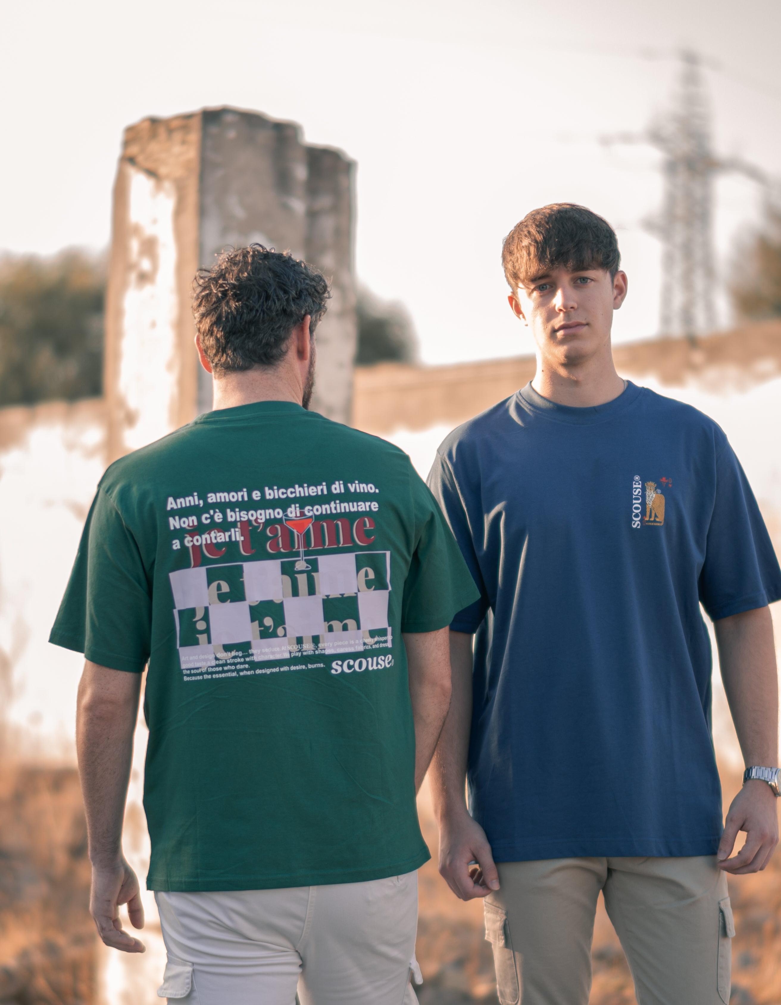 Camiseta verde arbol. Je t´aime