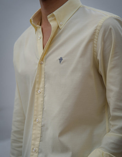 Camisa amarilla sport oxford
